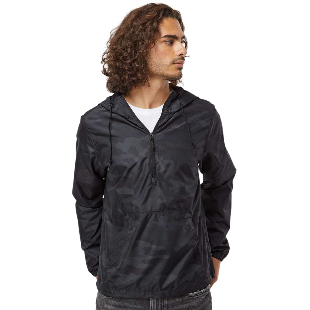 Independent Trading Co. Unisex Lightweight Quarter-Zip Windbreaker Pullover Jacket Product Image