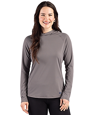 Cutter & Buck® Women's Prospect Recycled Featherlight Stretch Hooded Pullover Product Image