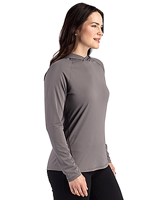 Cutter & Buck® Women's Prospect Recycled Featherlight Stretch Hooded Pullover Product Image