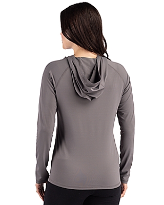 Cutter & Buck® Women's Prospect Recycled Featherlight Stretch Hooded Pullover Product Image