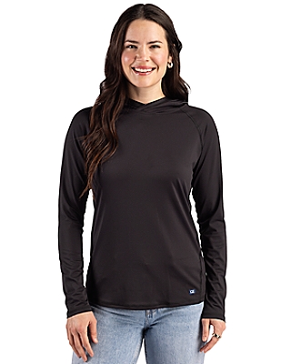 Cutter & Buck® Women's Prospect Recycled Featherlight Stretch Hooded Pullover Product Image