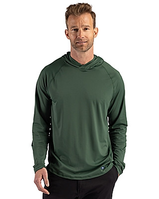 Cutter & Buck® Men's Prospect Recycled Featherlight Stretch Hooded Pullover Product Image