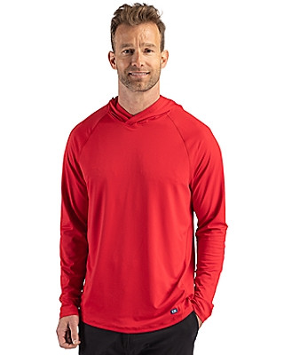 Cutter & Buck® Men's Prospect Recycled Featherlight Stretch Hooded Pullover Product Image