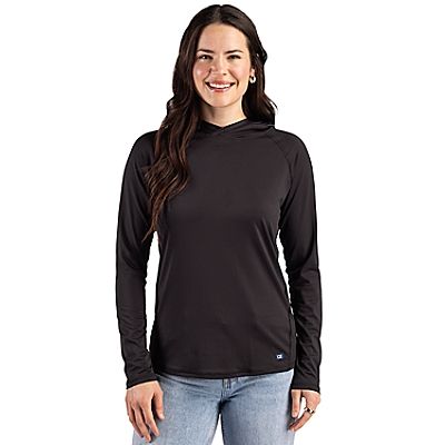 Cutter & Buck® Women's Prospect Recycled Featherlight Stretch Hooded Pullover Product Image