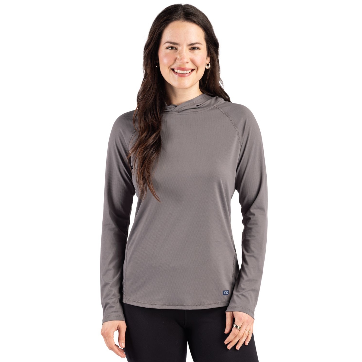 Cutter & Buck® Women's Prospect Recycled Featherlight Stretch Hooded Pullover Product Image