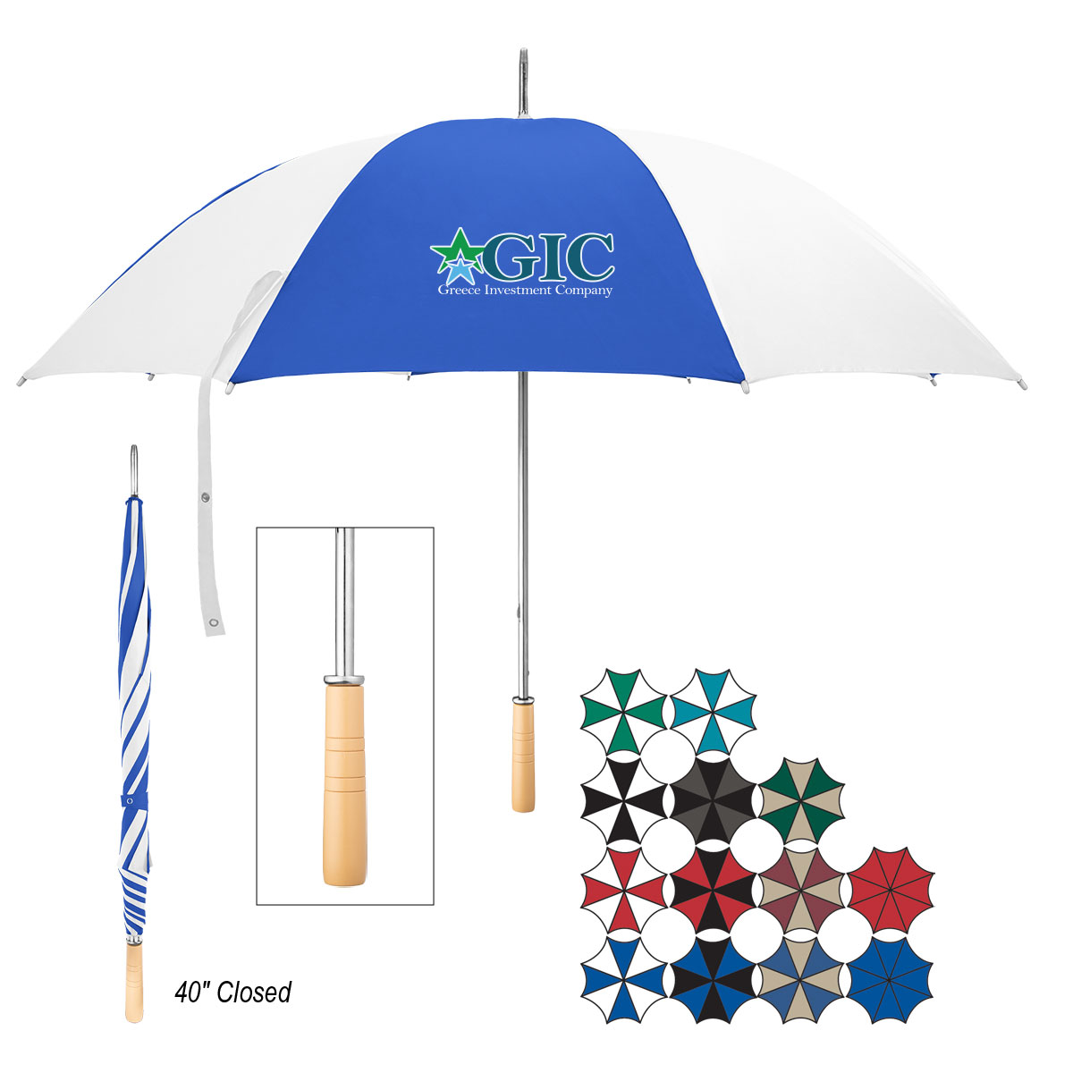60" Arc Promotional Golf Umbrella Product Image