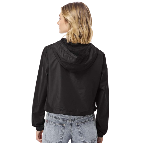 Independent Trading Co. Women's Lightweight Quarter-Zip Pullover Crop Windbreaker Product Image