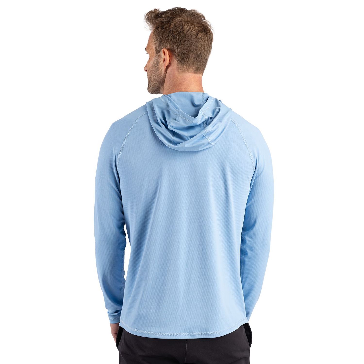 Cutter & Buck® Men's Prospect Recycled Featherlight Stretch Hooded Pullover Product Image