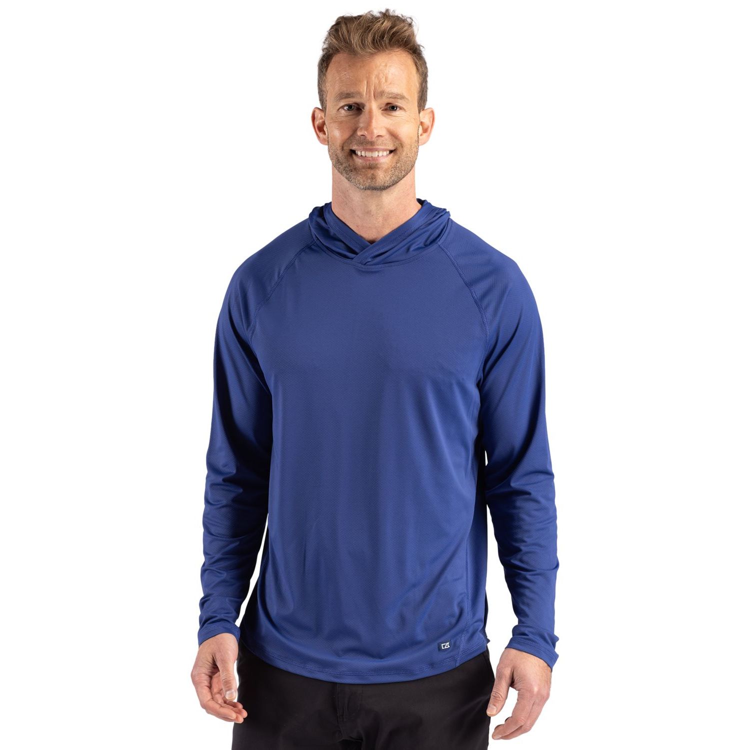 Cutter & Buck® Men's Prospect Recycled Featherlight Stretch Hooded Pullover Product Image