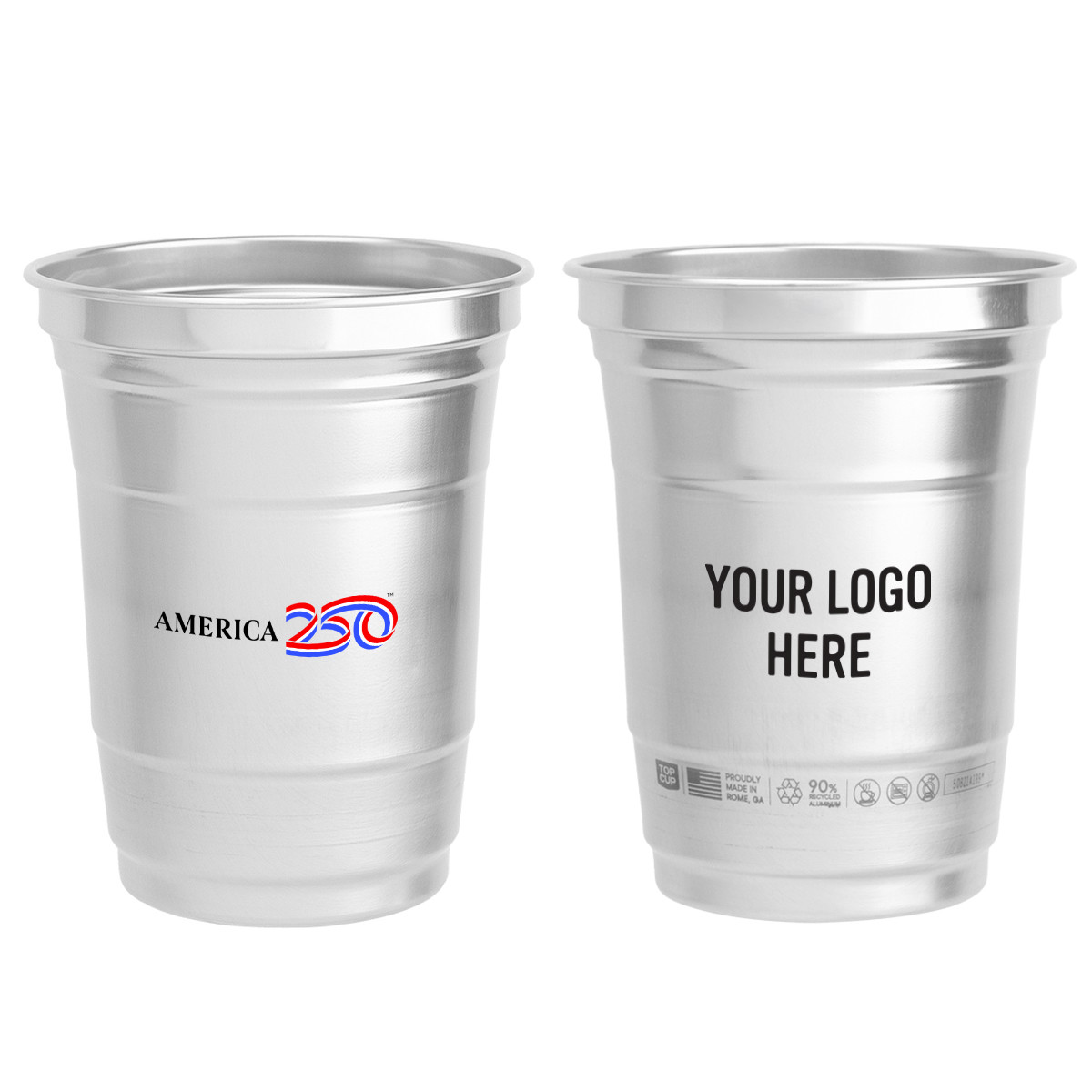 America250™ Top Cup by Ball™ Aluminum Cup - 16 oz. Product Image