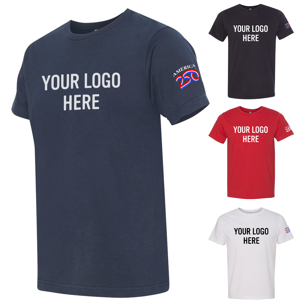 America250™ USA Made Fine Jersey Crew T-Shirt Product Image