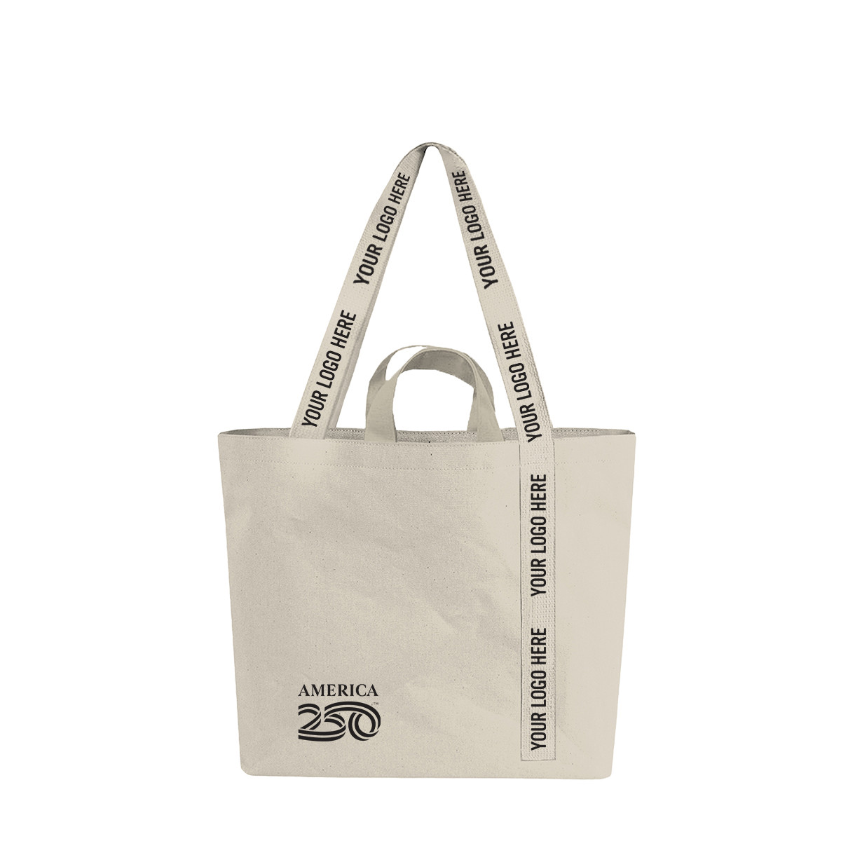 America250™ 14 oz. Recycled Mono-Strap Canvas Tote Bag Product Image