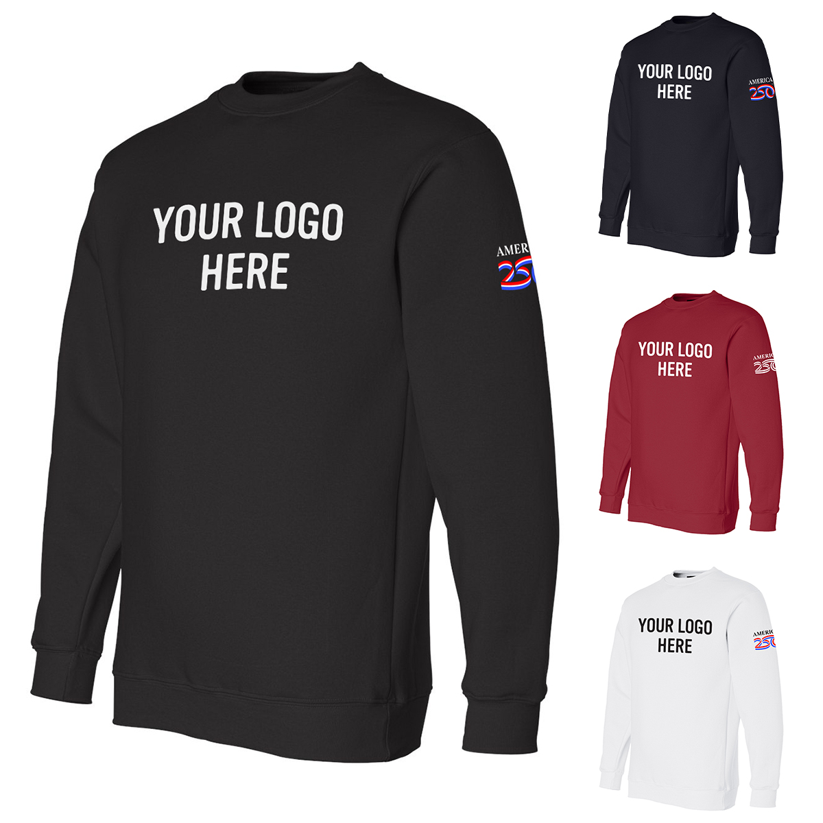 America250™ USA Made Crewneck Fleece Sweatshirt Product Image