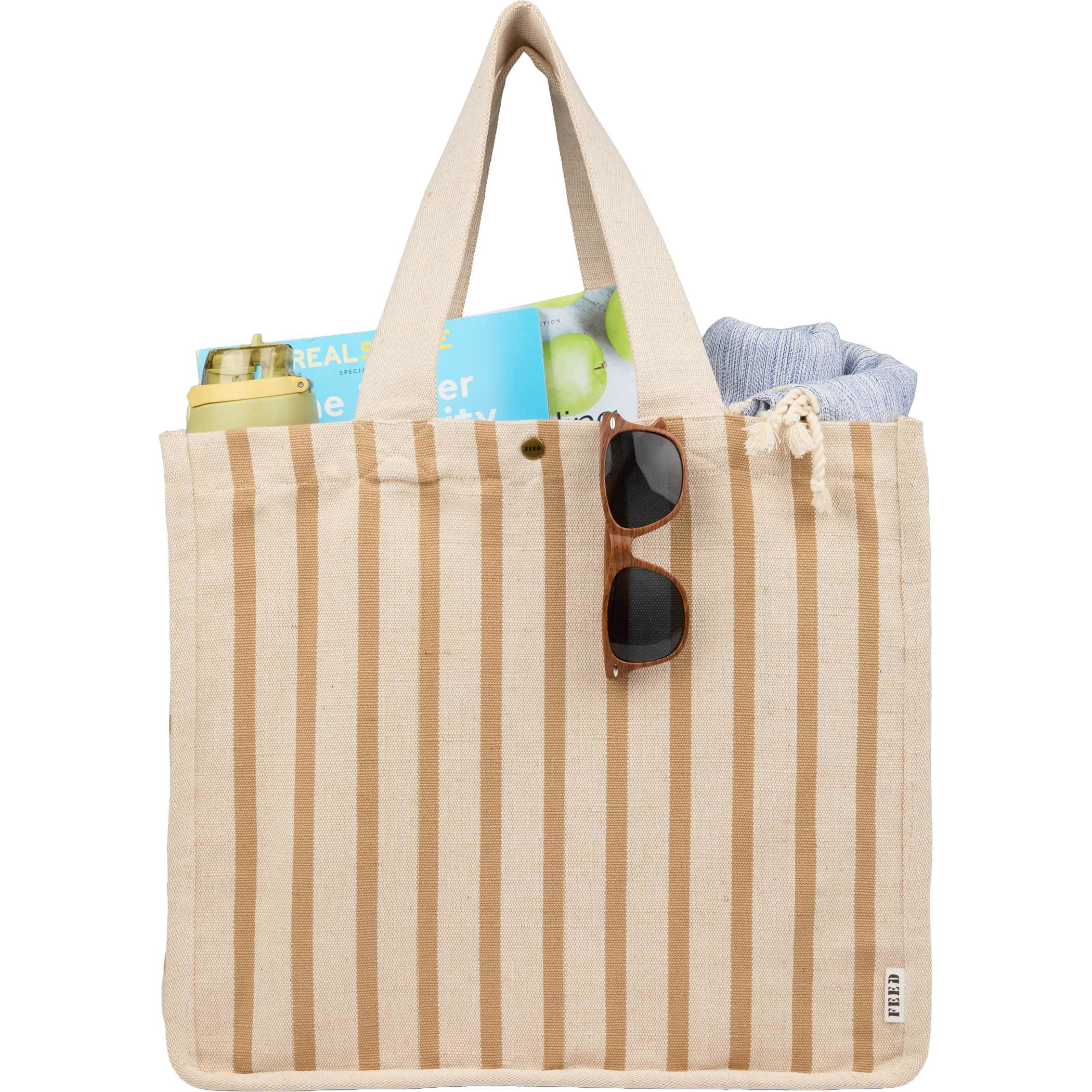 FEED Cotton and Jute Striped Tote Product Image