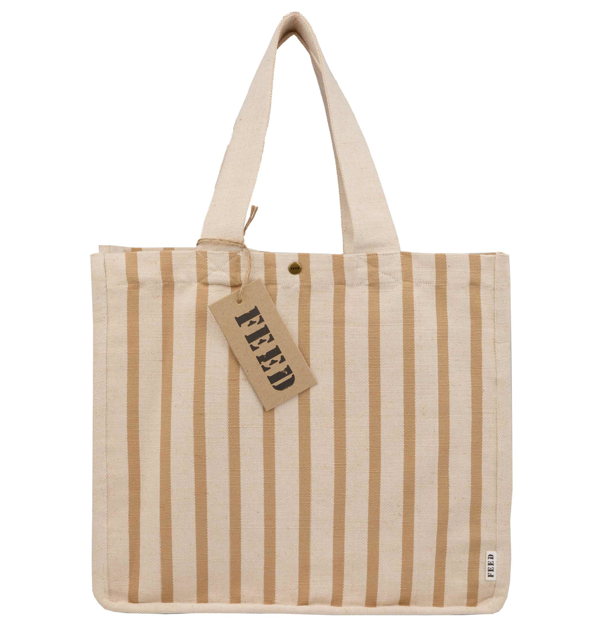 FEED Cotton and Jute Striped Tote Product Image