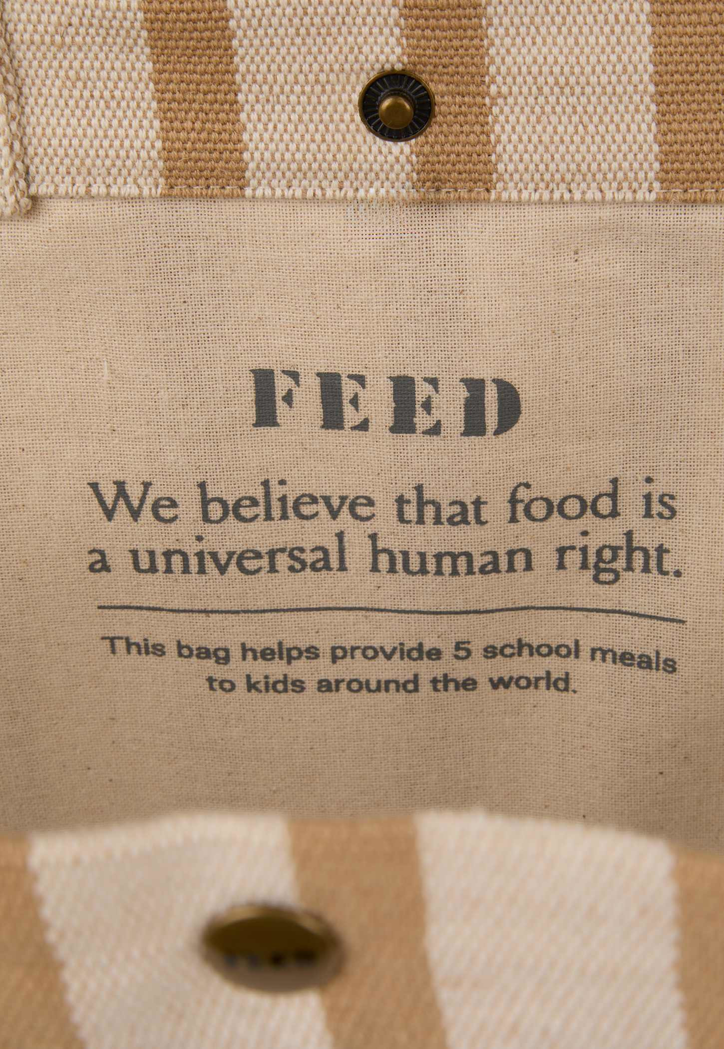 FEED Cotton and Jute Striped Tote Product Image