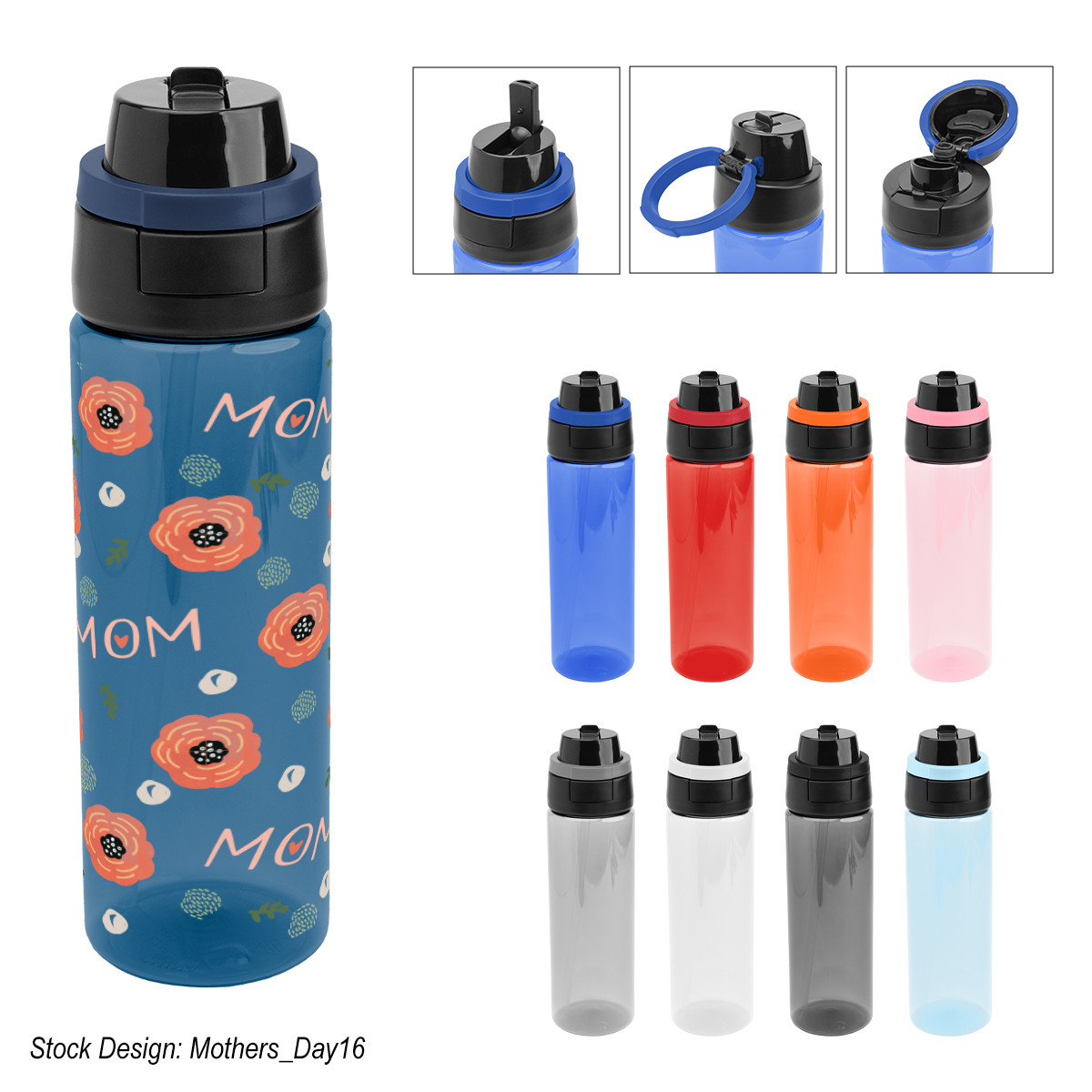 Full Color Pop Sip & Chug rPET Bottle - 24 oz. Product Image