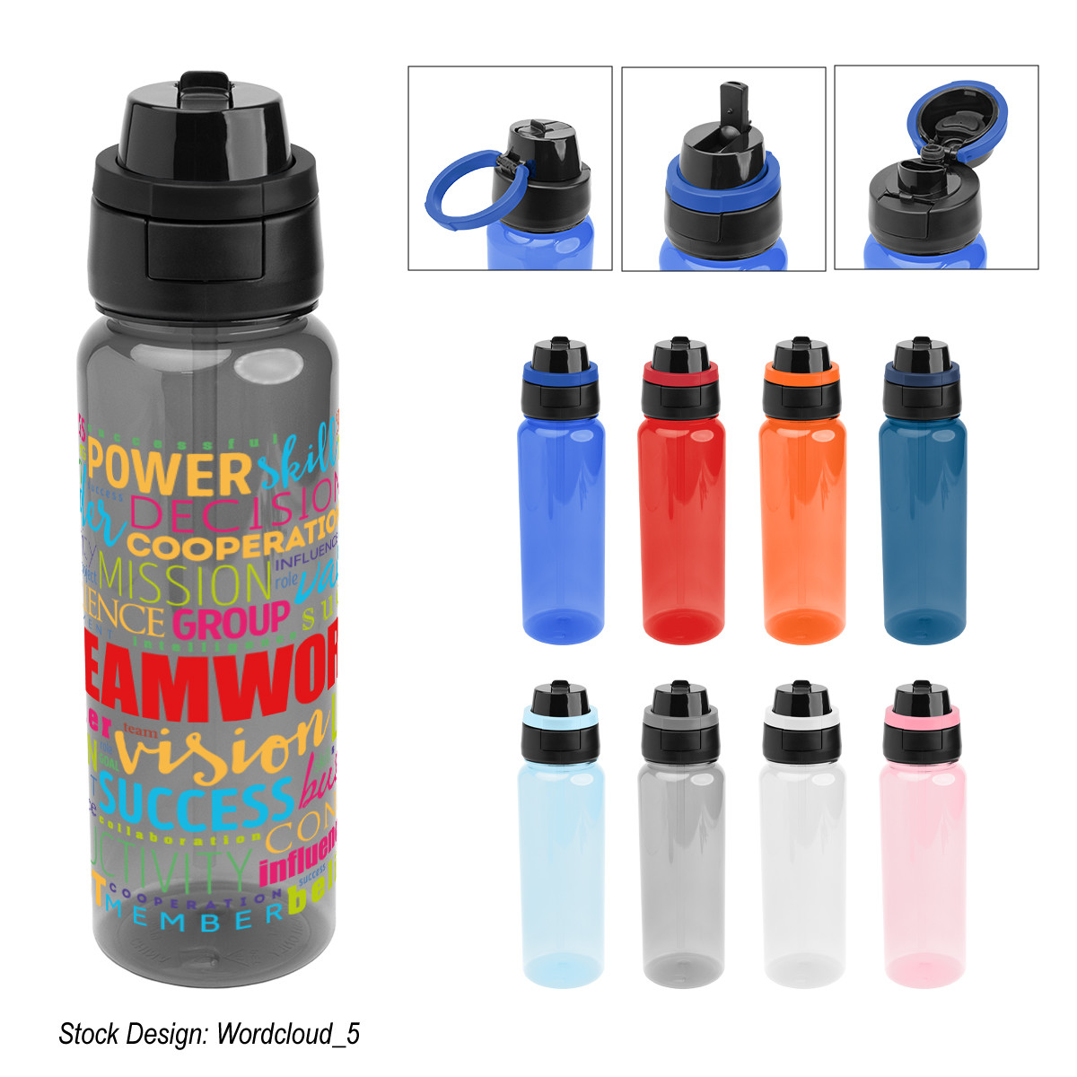 Full Color Pop Sip & Chug rPET Bottle - 32 oz. Product Image