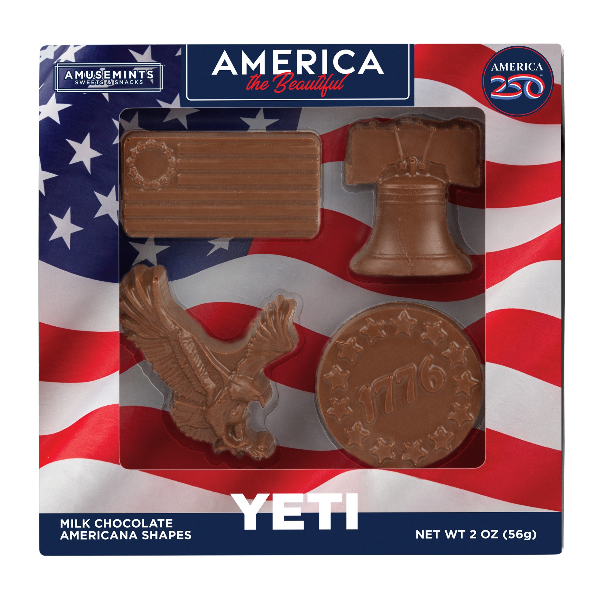 America250™ 2 oz. Molded Milk Chocolate Box Product Image