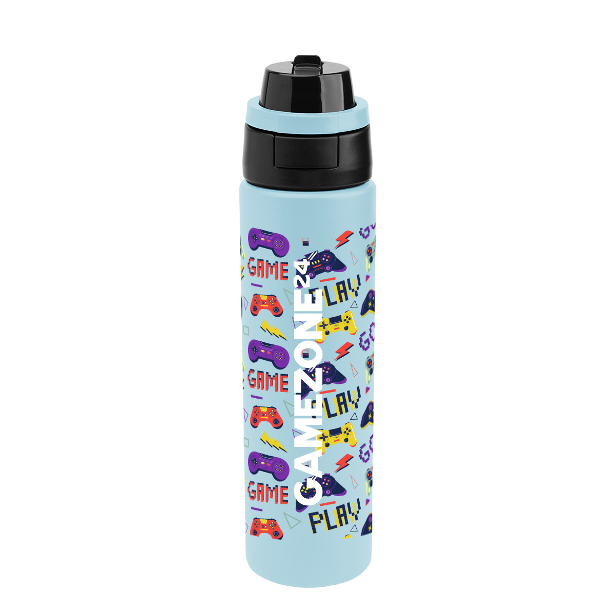 Full Color Pop Sip & Chug Recycled Stainless Steel Bottle - 24 oz. Product Image