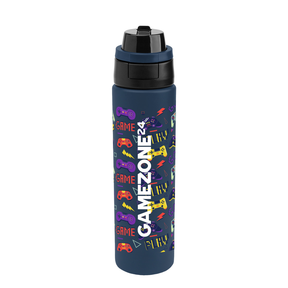 Full Color Pop Sip & Chug Recycled Stainless Steel Bottle - 24 oz. Product Image