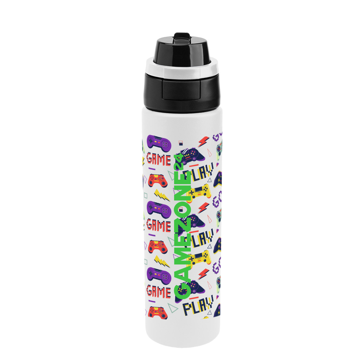 Full Color Pop Sip & Chug Recycled Stainless Steel Bottle - 24 oz. Product Image