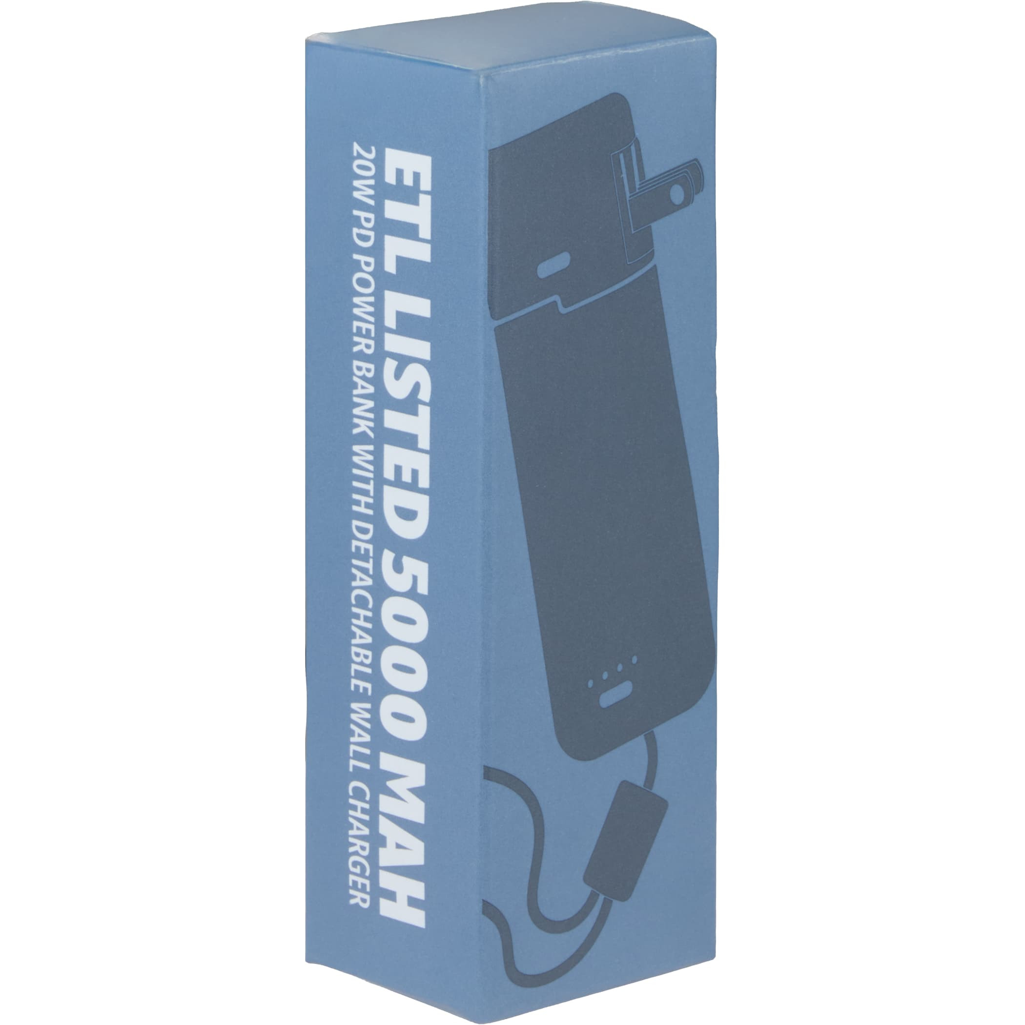 ETL Listed 5,000 mAh 20W PD Power Bank with AC Plug Product Image