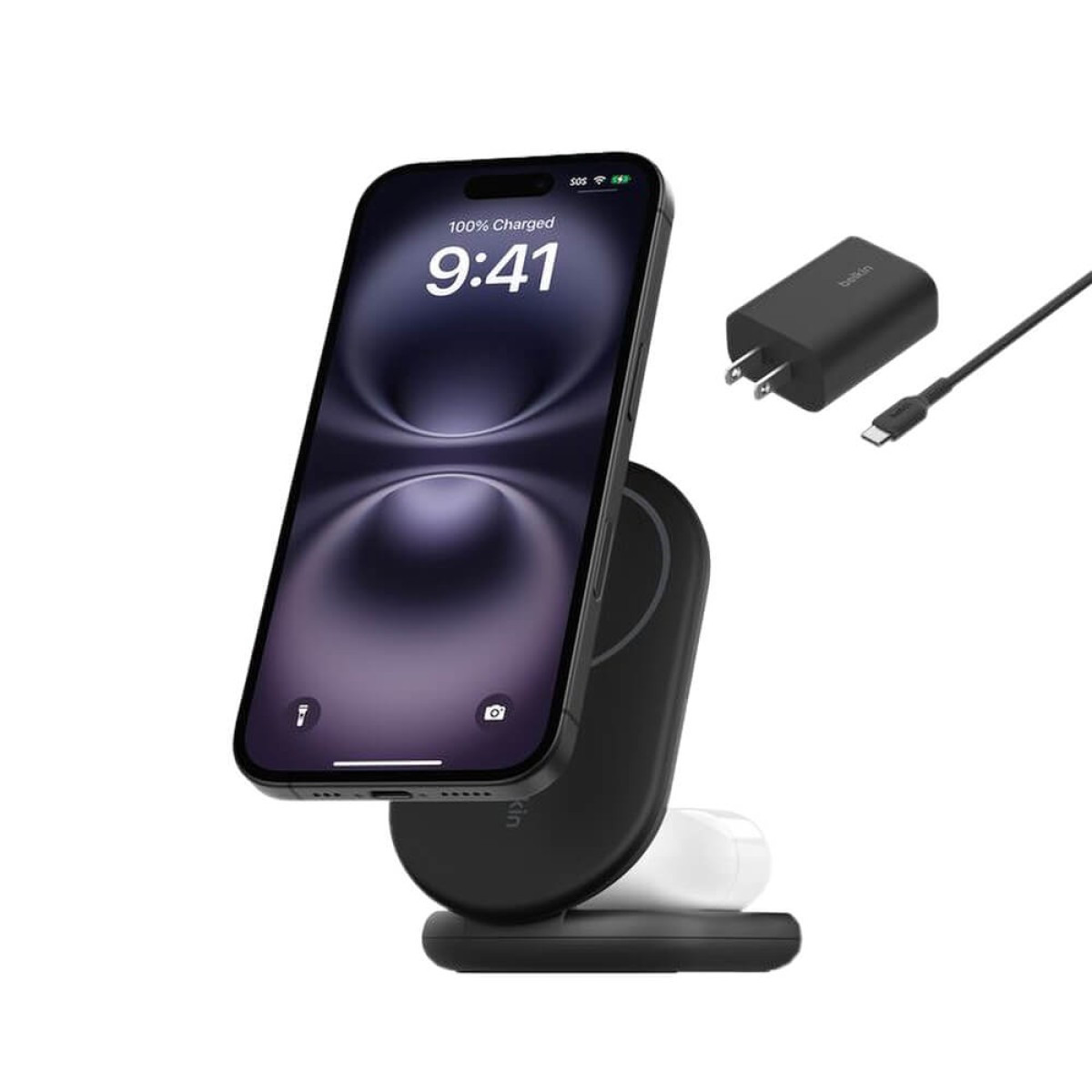 Belkin BoostCharge 2-in-1 Magnetic Foldable Wireless Charger Product Image