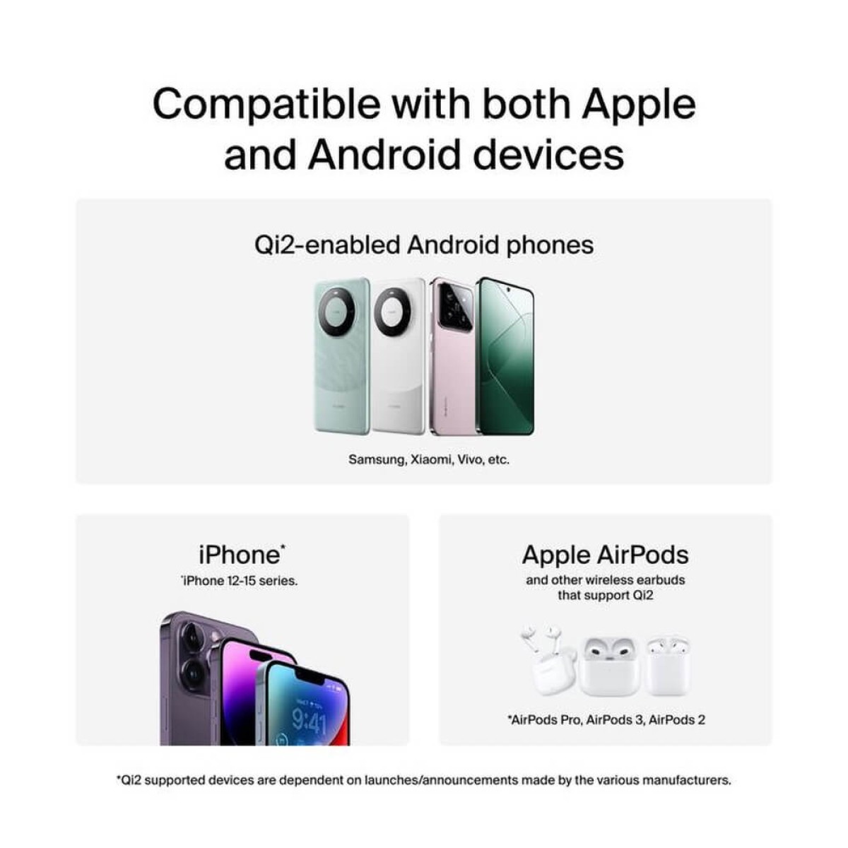 Belkin BoostCharge 2-in-1 Magnetic Foldable Wireless Charger Product Image