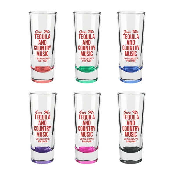 Jolt Double Shooter Shot Glass with Color Bottom - 2 oz. Product Image