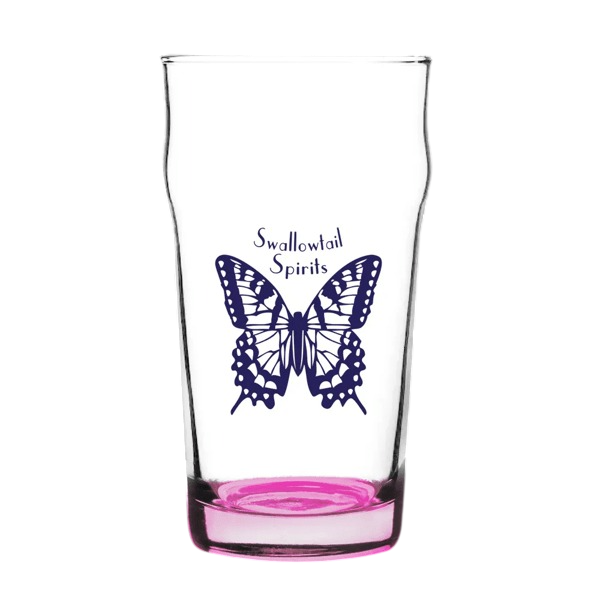 Porter Nonic Beer Glass with Color Bottom - 16 oz. Product Image