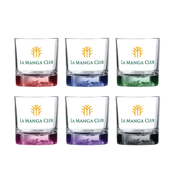 Denver Arc Whiskey Rocks Glass with Color Bottom - 11.5 oz. Product Image