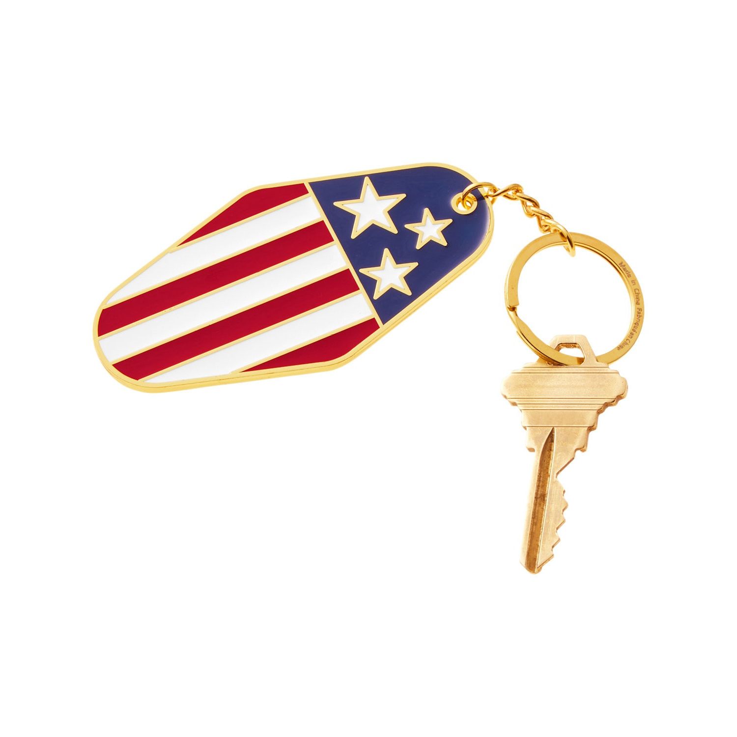 USA Patriotic Metal Keychain Product Image