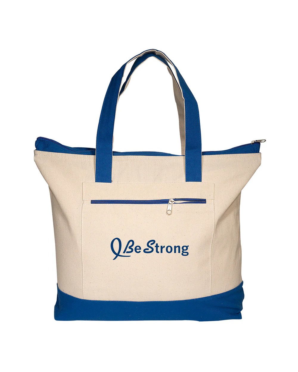 Zippered Cotton Canvas Tote Bag Product Image