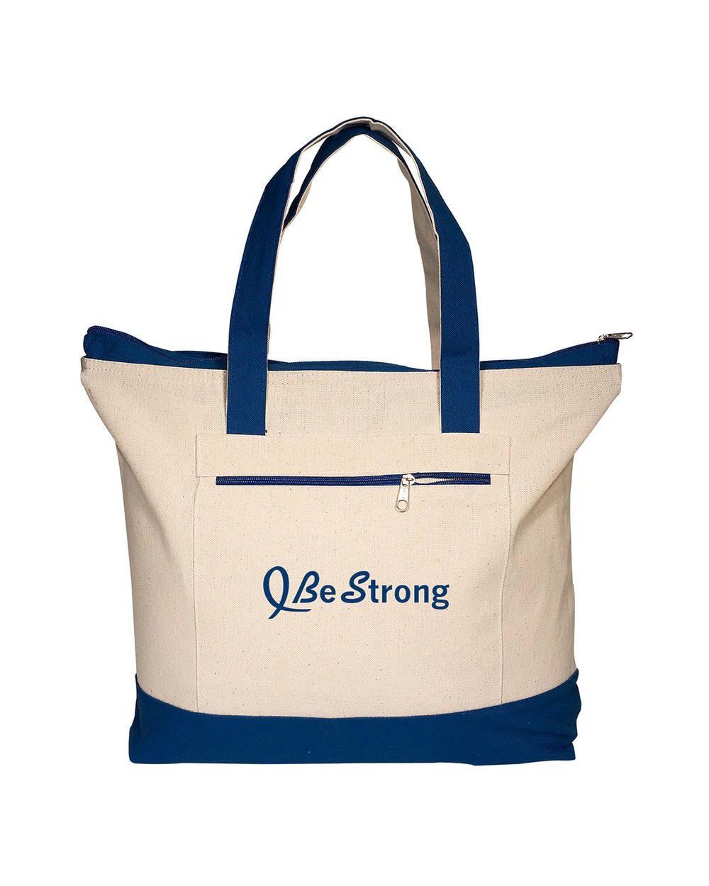 Zippered Cotton Canvas Tote Bag Product Image