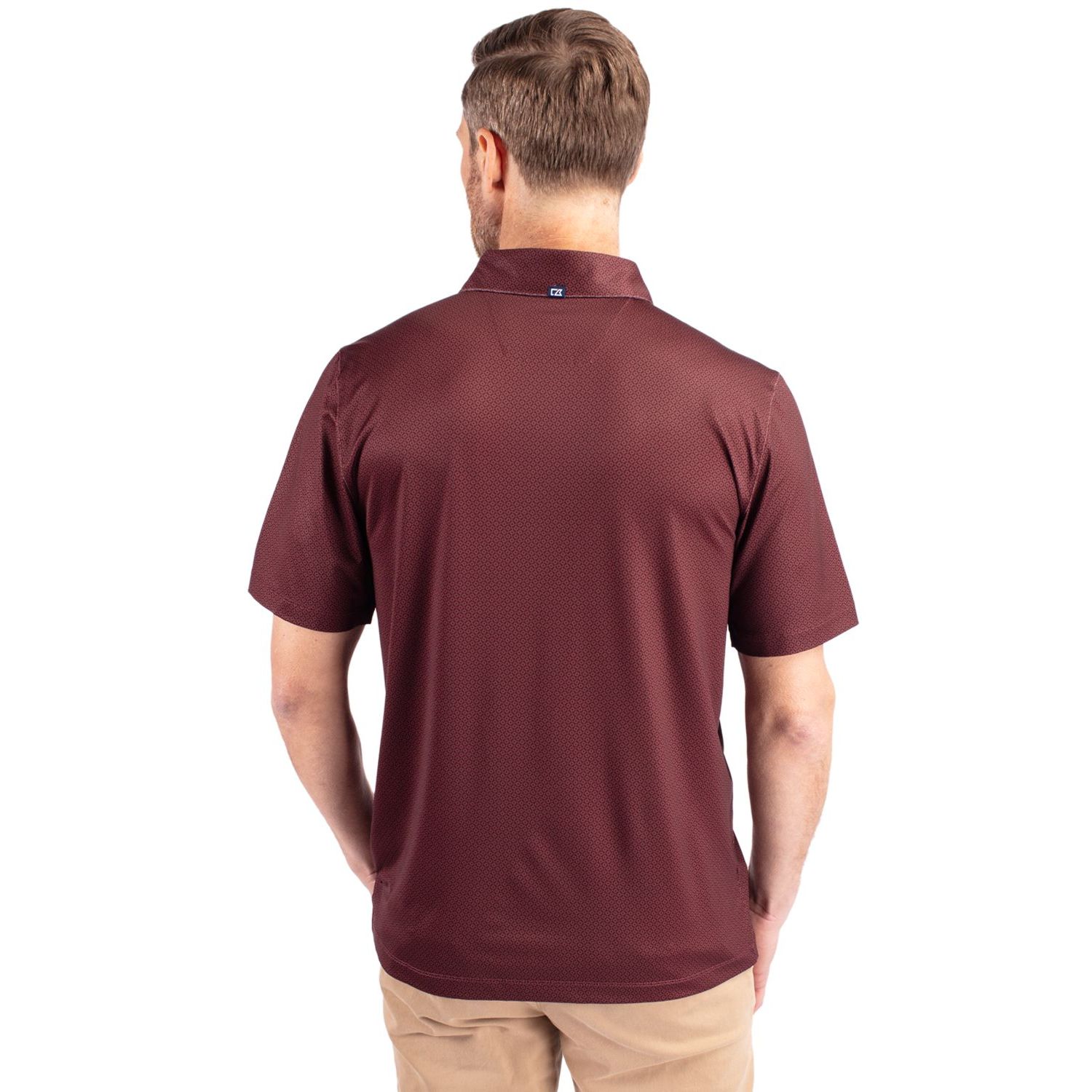 Cutter & Buck® Men's Pike Eco Tonal Geo Print Stretch Recycled Polo Product Image