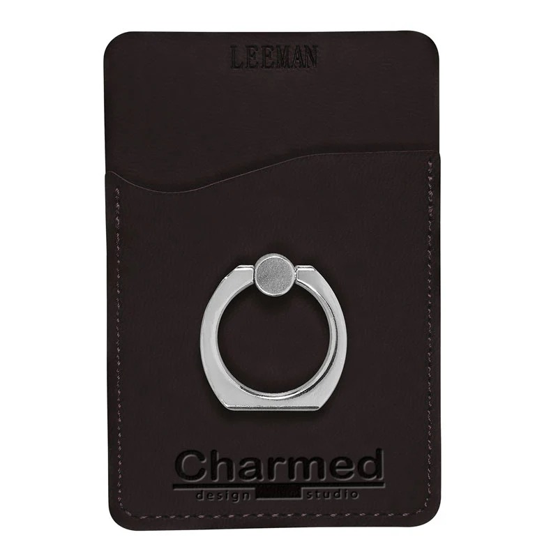 Leeman Tuscany Card Holder with Metal Ring Phone Stand Product Image