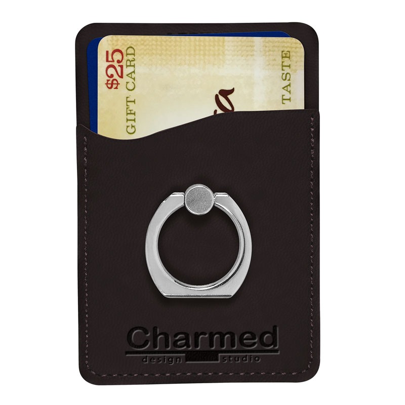 Leeman Tuscany Card Holder with Metal Ring Phone Stand Product Image