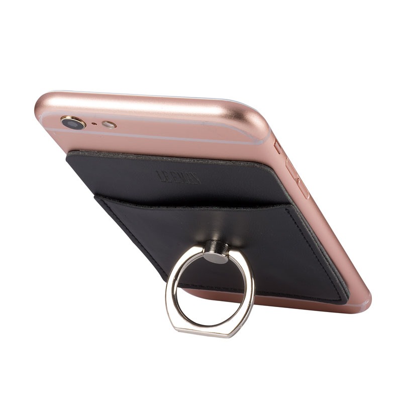 Leeman Tuscany Card Holder with Metal Ring Phone Stand Product Image