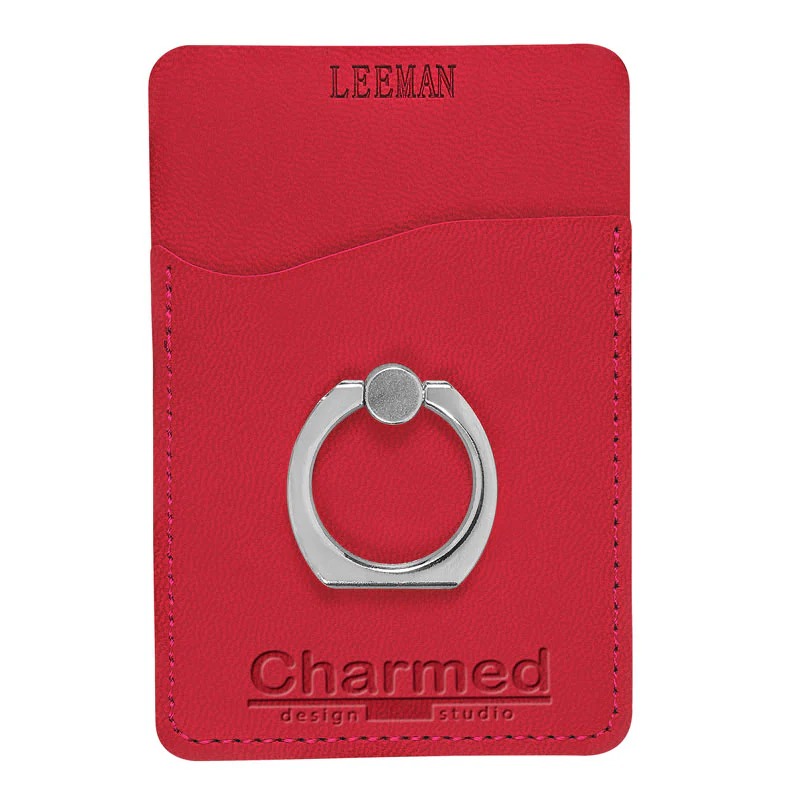 Leeman Tuscany Card Holder with Metal Ring Phone Stand Product Image