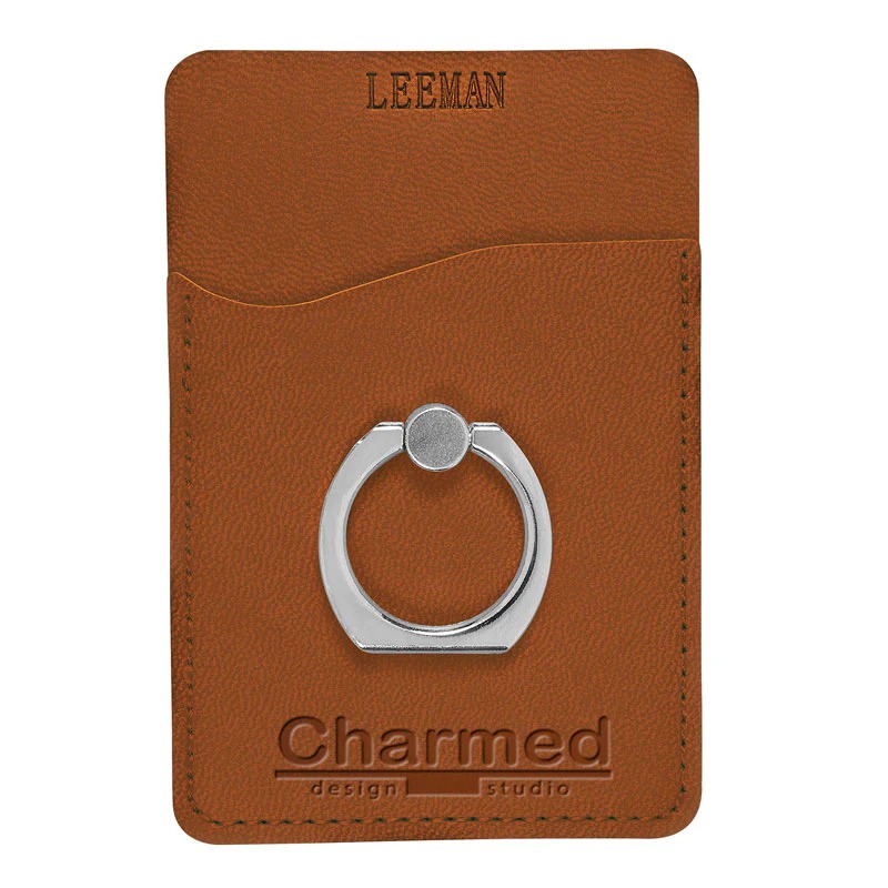 Leeman Tuscany Card Holder with Metal Ring Phone Stand Product Image