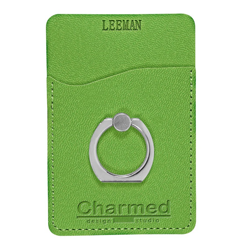 Leeman Tuscany Card Holder with Metal Ring Phone Stand Product Image