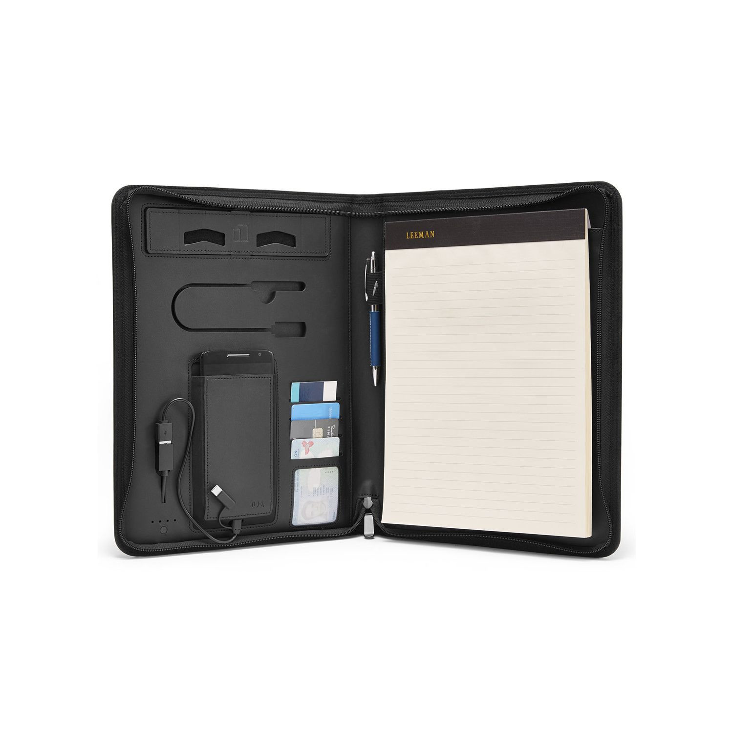 Leeman Roma Tech Portfolio with Power Bank & Wireless Charger Product Image