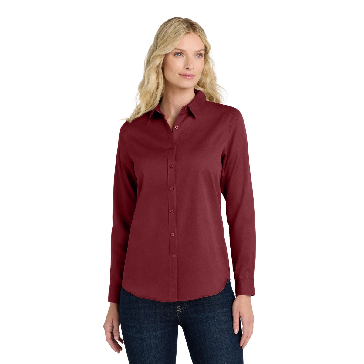 Port Authority Women's Long Sleeve SuperPro React™ Twill Shirt Product Image