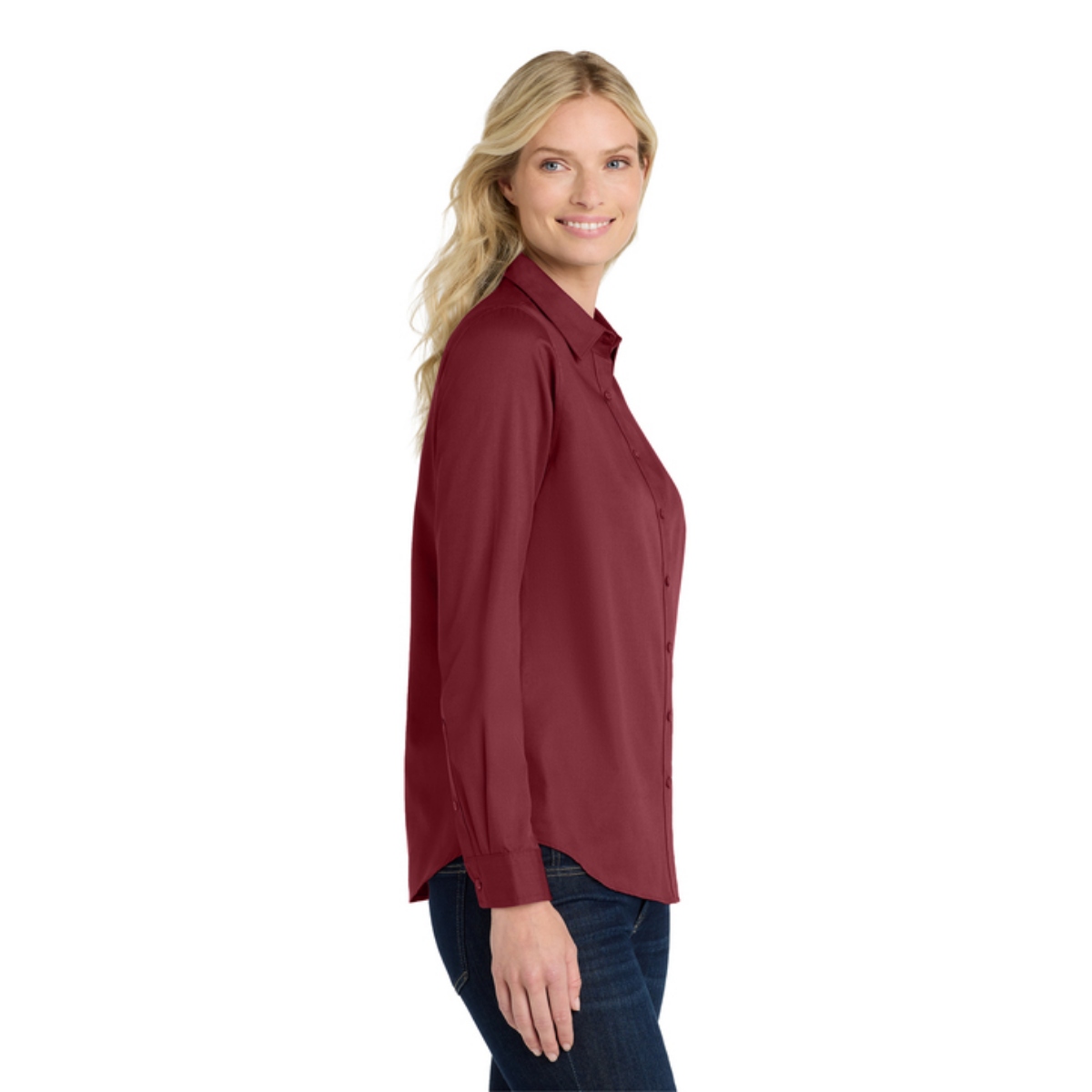 Port Authority Women's Long Sleeve SuperPro React™ Twill Shirt Product Image