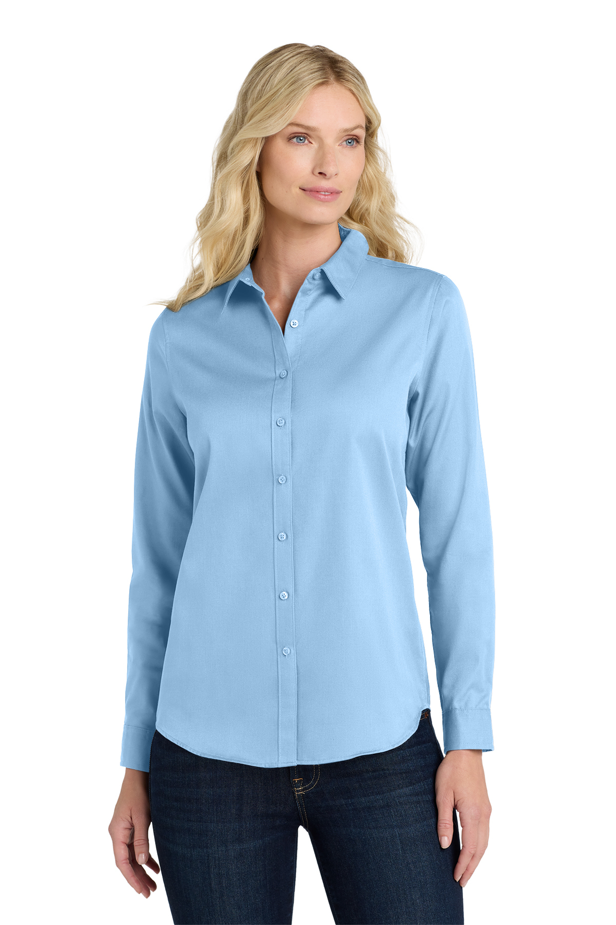 Port Authority Women's Long Sleeve SuperPro React™ Twill Shirt Product Image