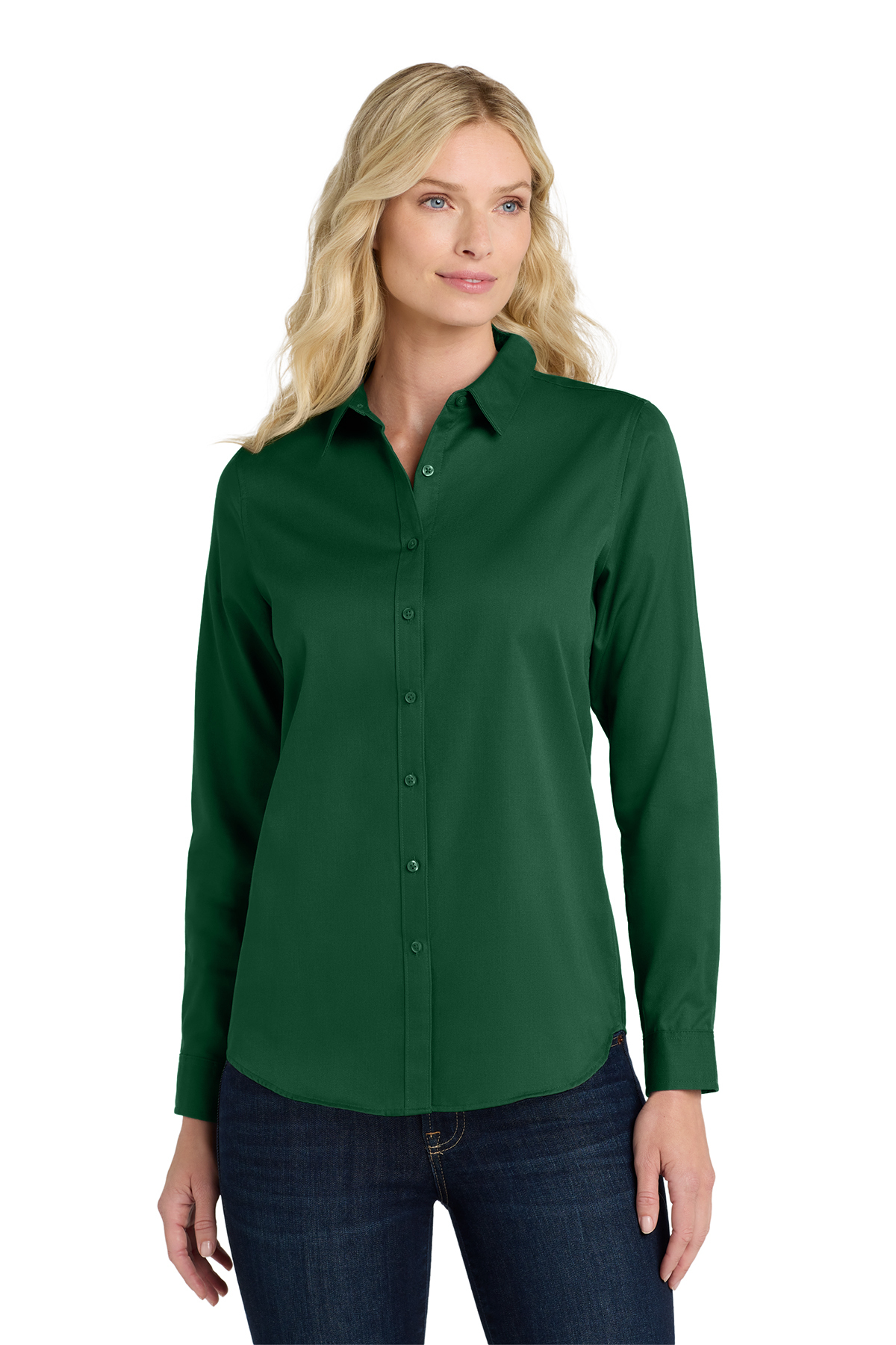 Port Authority Women's Long Sleeve SuperPro React™ Twill Shirt Product Image
