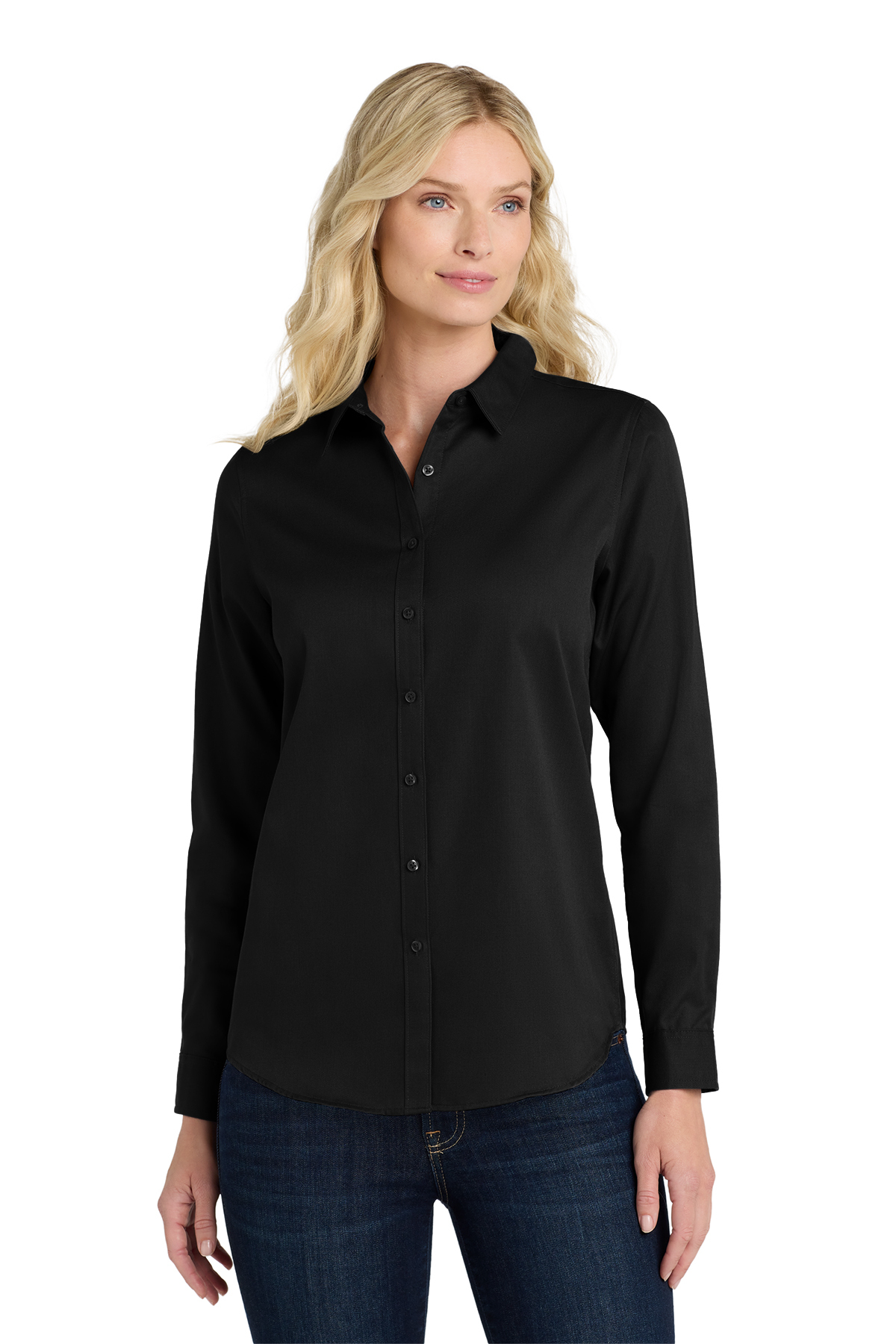 Port Authority Women's Long Sleeve SuperPro React™ Twill Shirt Product Image