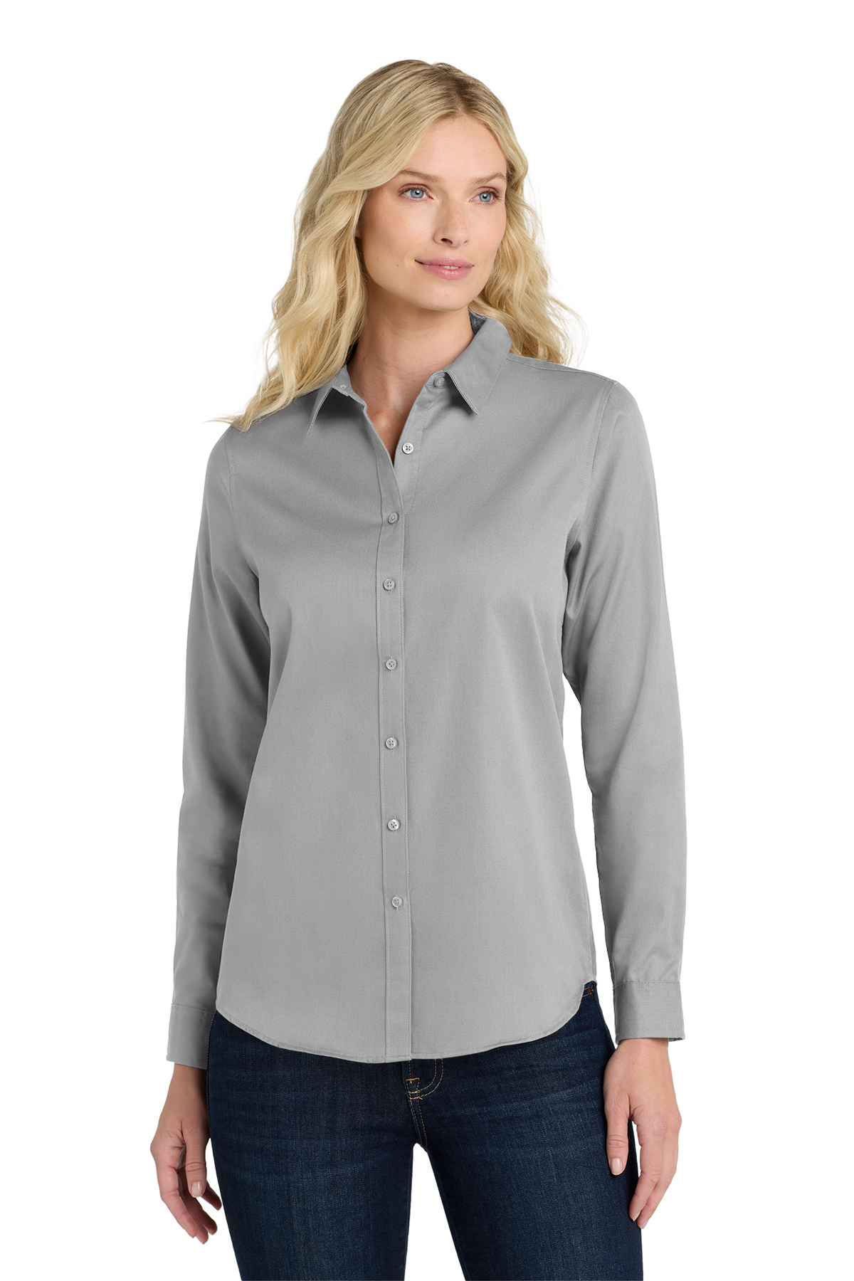 Port Authority Women's Long Sleeve SuperPro React™ Twill Shirt Product Image