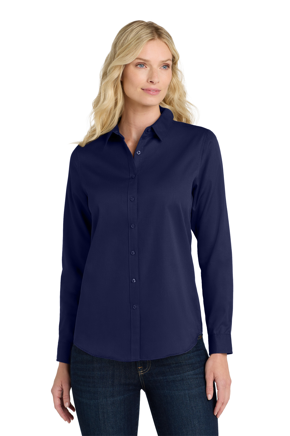 Port Authority Women's Long Sleeve SuperPro React™ Twill Shirt Product Image